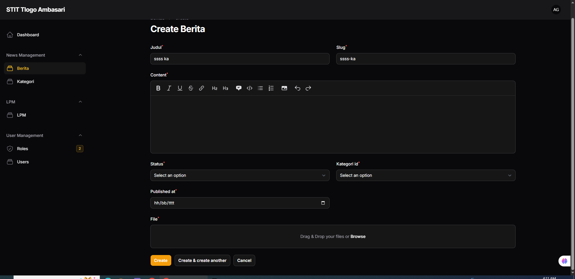 Struktur Organisasi Prodi STIT Togo Ambarsari